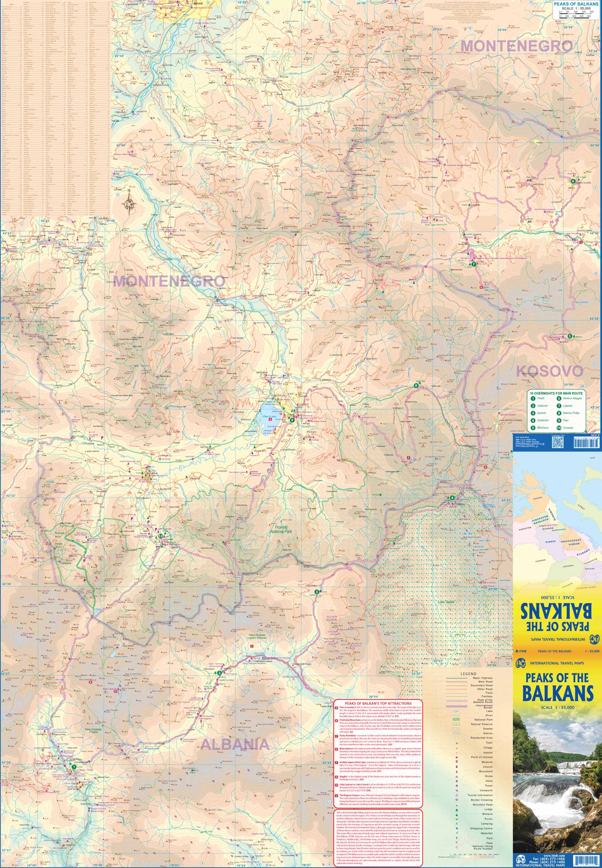 Peaks of the Balkans - 1:55.000