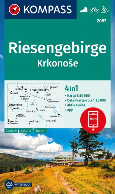 2087 Riesengebirge / Krkonose - Kompass Wanderkarte