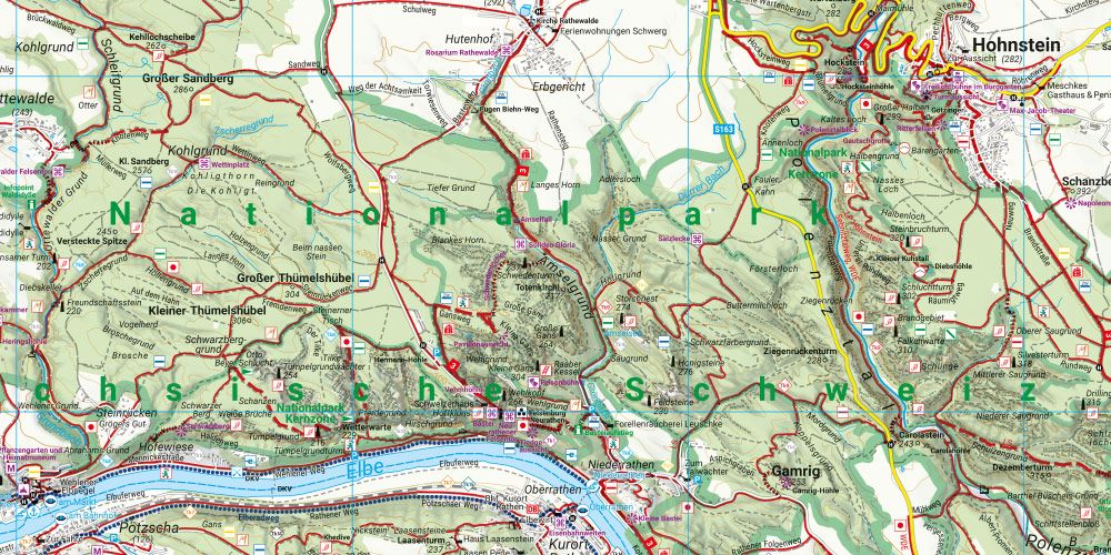 Nationalparkregion Sächsische Schweiz mit Infoguide 1:25.000 -  Freytag & Berndt