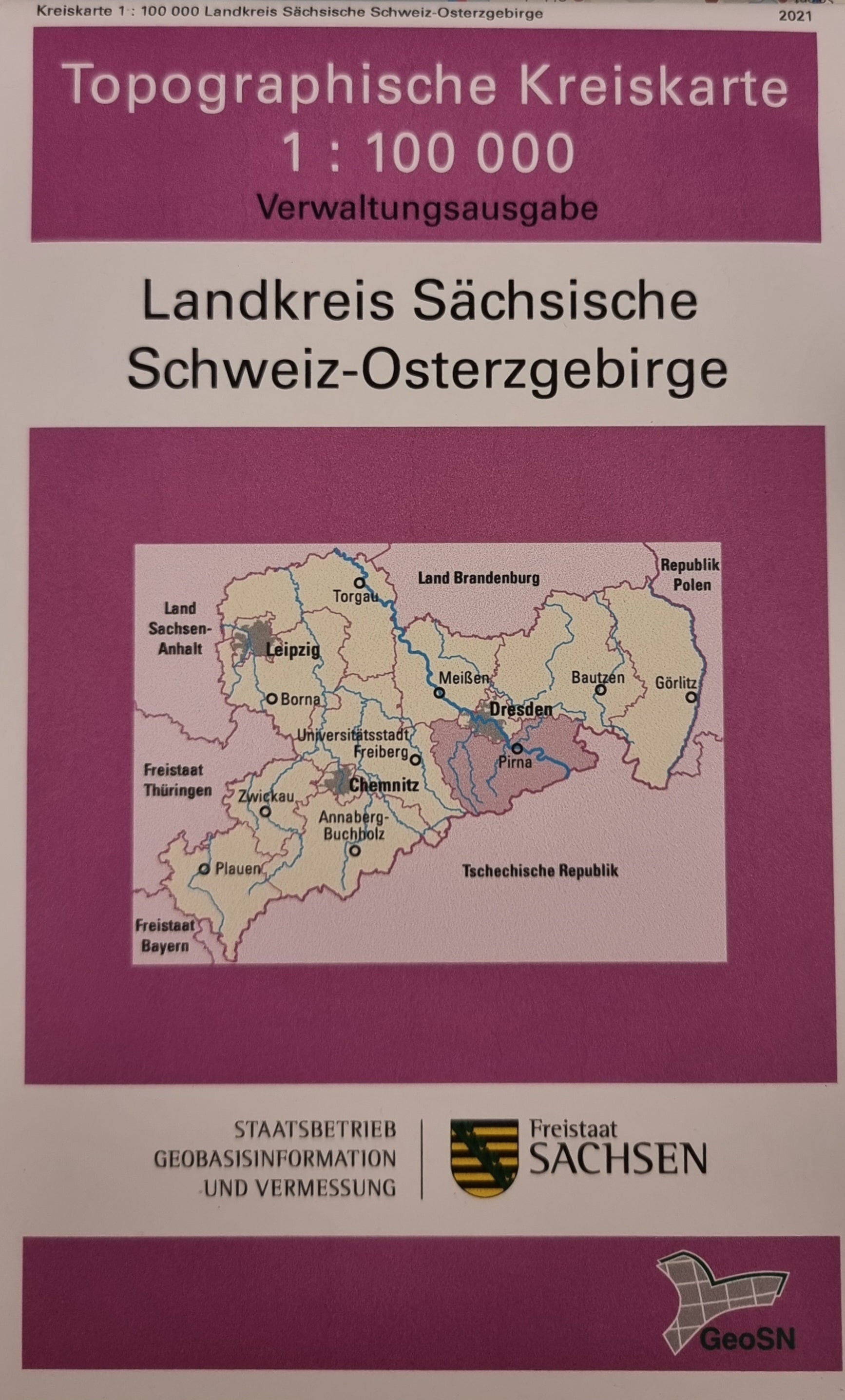 Kreiskarten Sachsen 1 : 100 000