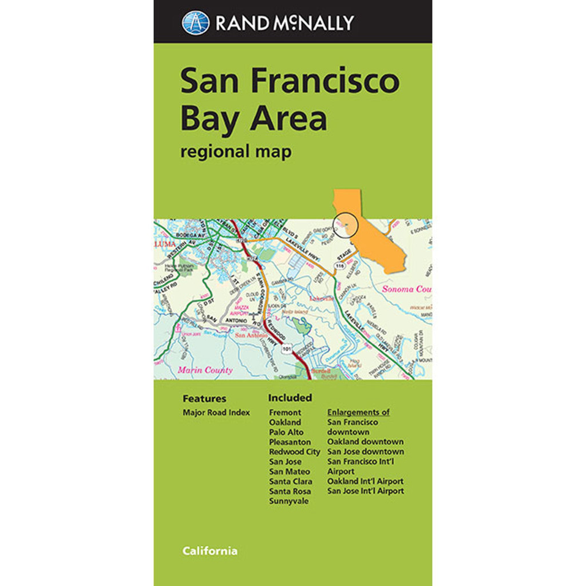 San Francisco - Bay Area - Regionalkarte Rand McNally