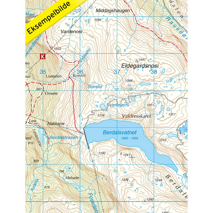 Årdal 1:50.000 - Turkart