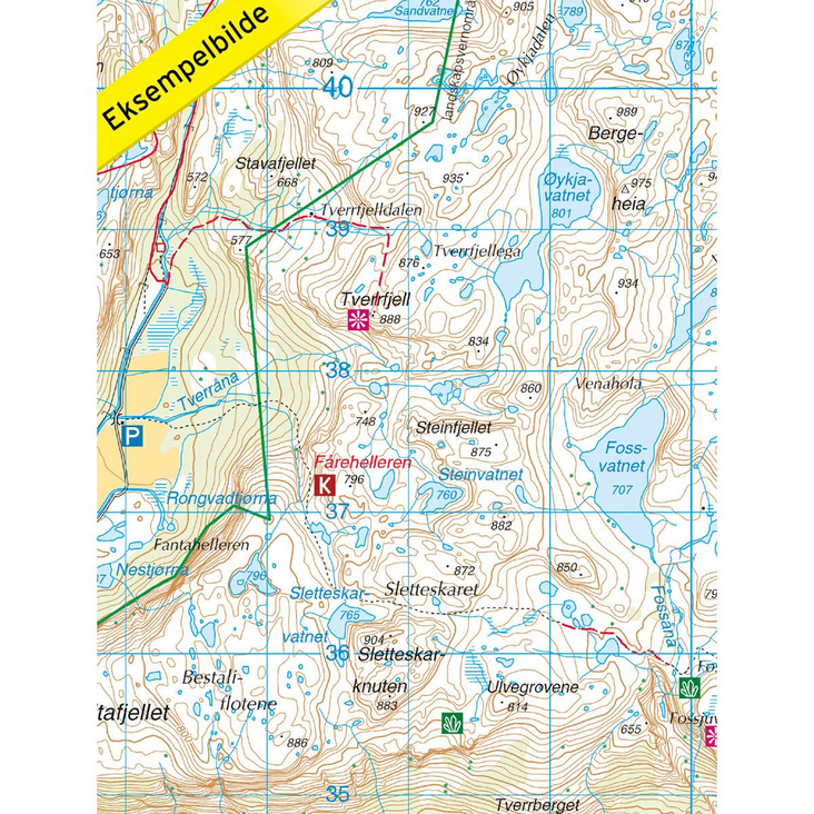 Frafjord-Bjerkreimsheiane 1:50.000 - Turkart