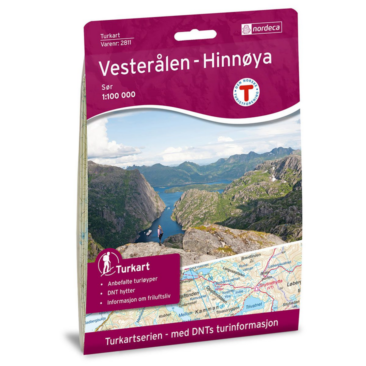 Vesterålen Hinnøya Sør 1:100.000 - Turkart