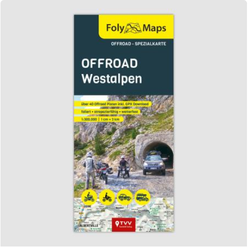 Westalpen 1:250.000 - Offroad-Spezialkarte FolyMaps