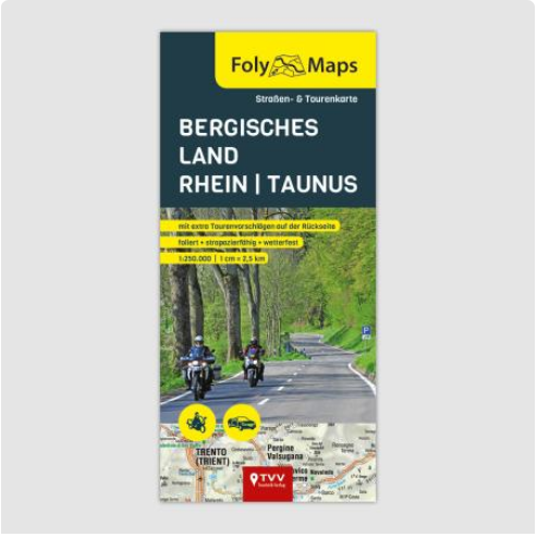 Bergisches Land 1:250.000 - Straßen- und Tourenkarte FolyMaps