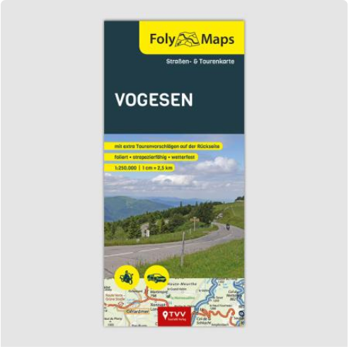 Vogesen 1:250.000 - Straßen- und Tourenkarte FolyMaps