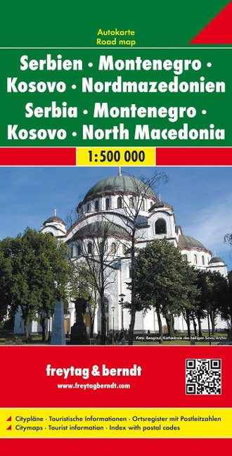 Serbien - Montenegro - Nordmazedonien - 1:500.000