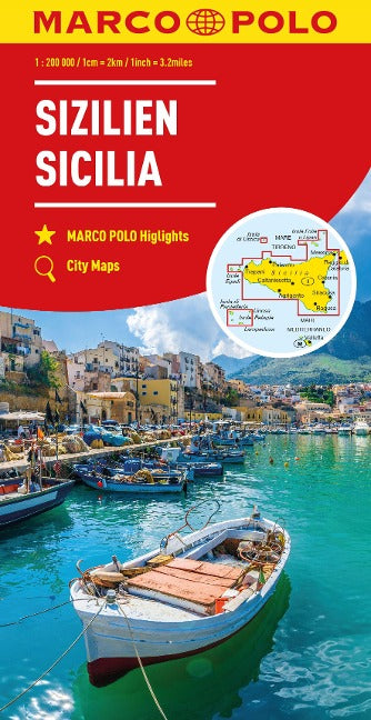Sizilien 1:200.000 - Marco Polo Straßenkarte Italien 14