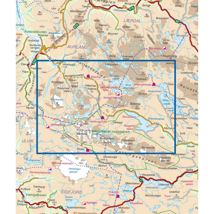 Skarvheimen 1:50.000 - Turkart