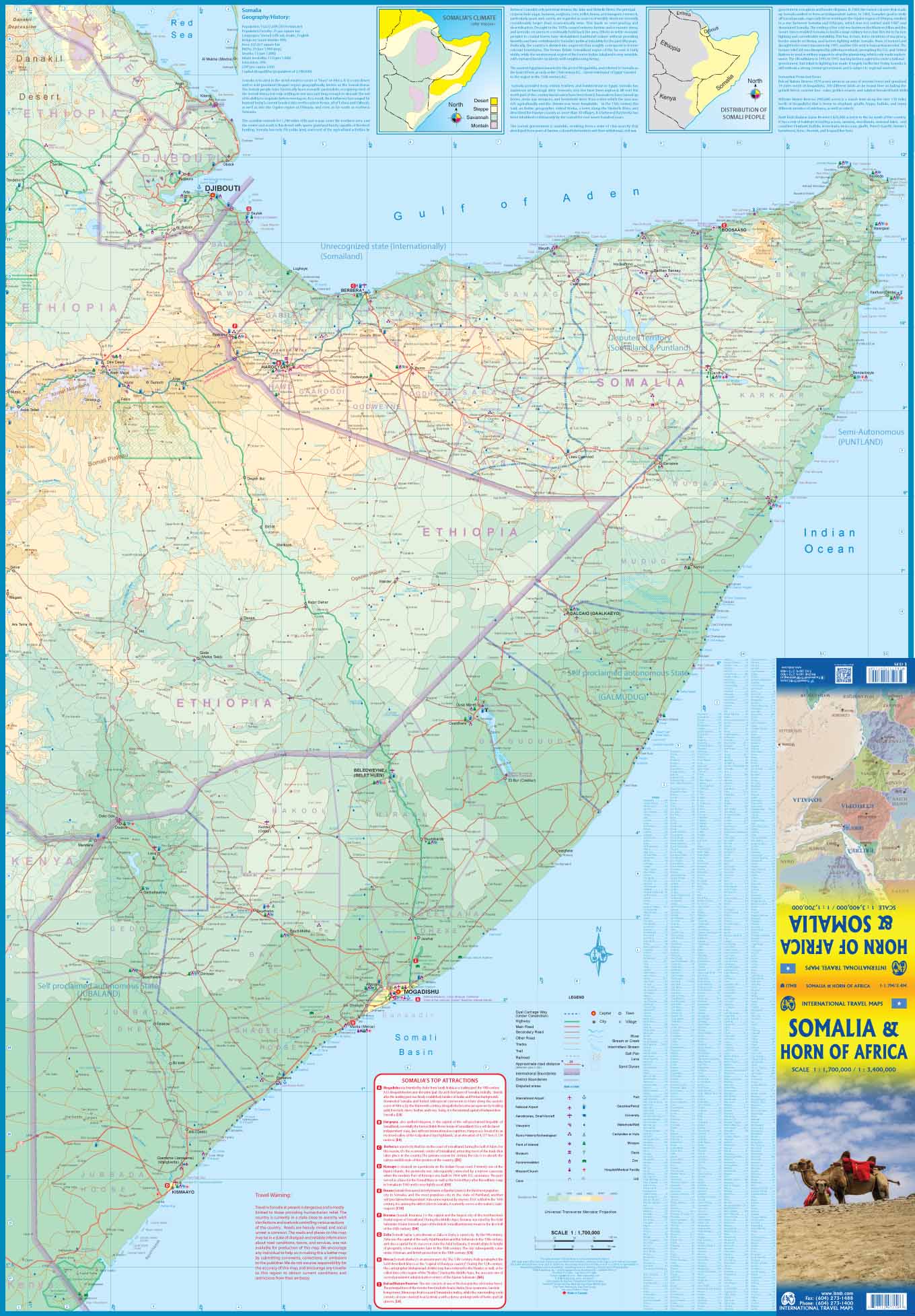 Somalia - Horn von Afrika - 1:1.7 / 1:3.4 Mio.  ITM
