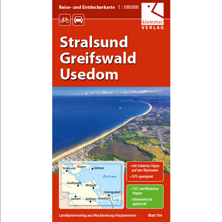 Stralsund, Greifswald, Usedom - 1:100.000