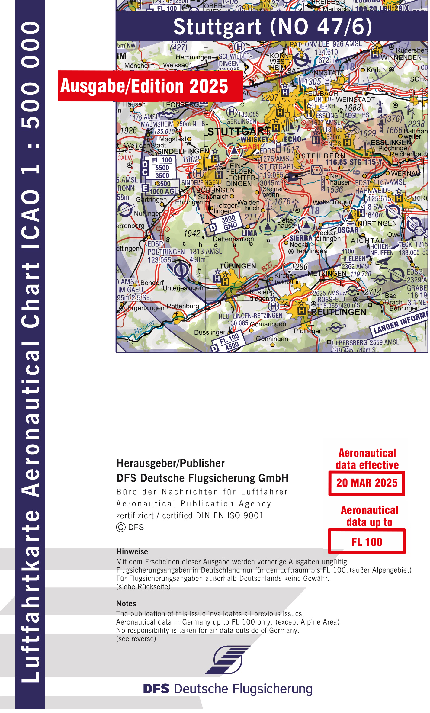 ICAO-Karte Stuttgart 2025 (NO 47/6)