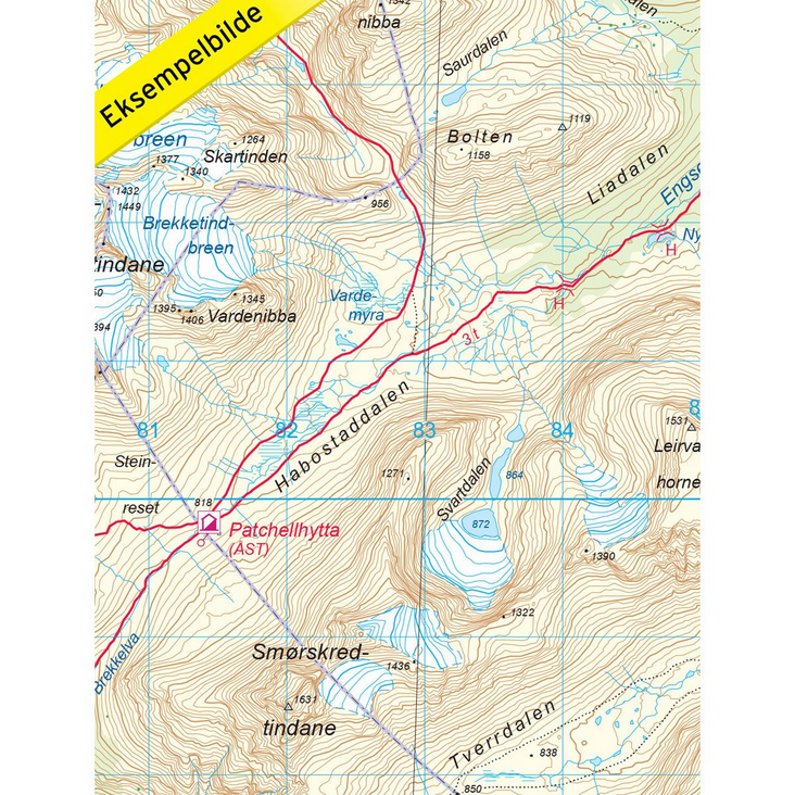 Sunnmørsalpene Øst 1:50.000 - Turkart