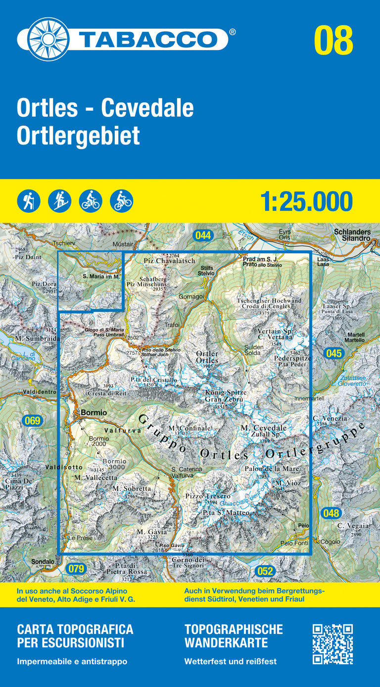 Tabacco Wanderkarten 1:25.000 (Alpen, Südtirol, Dolomiten)