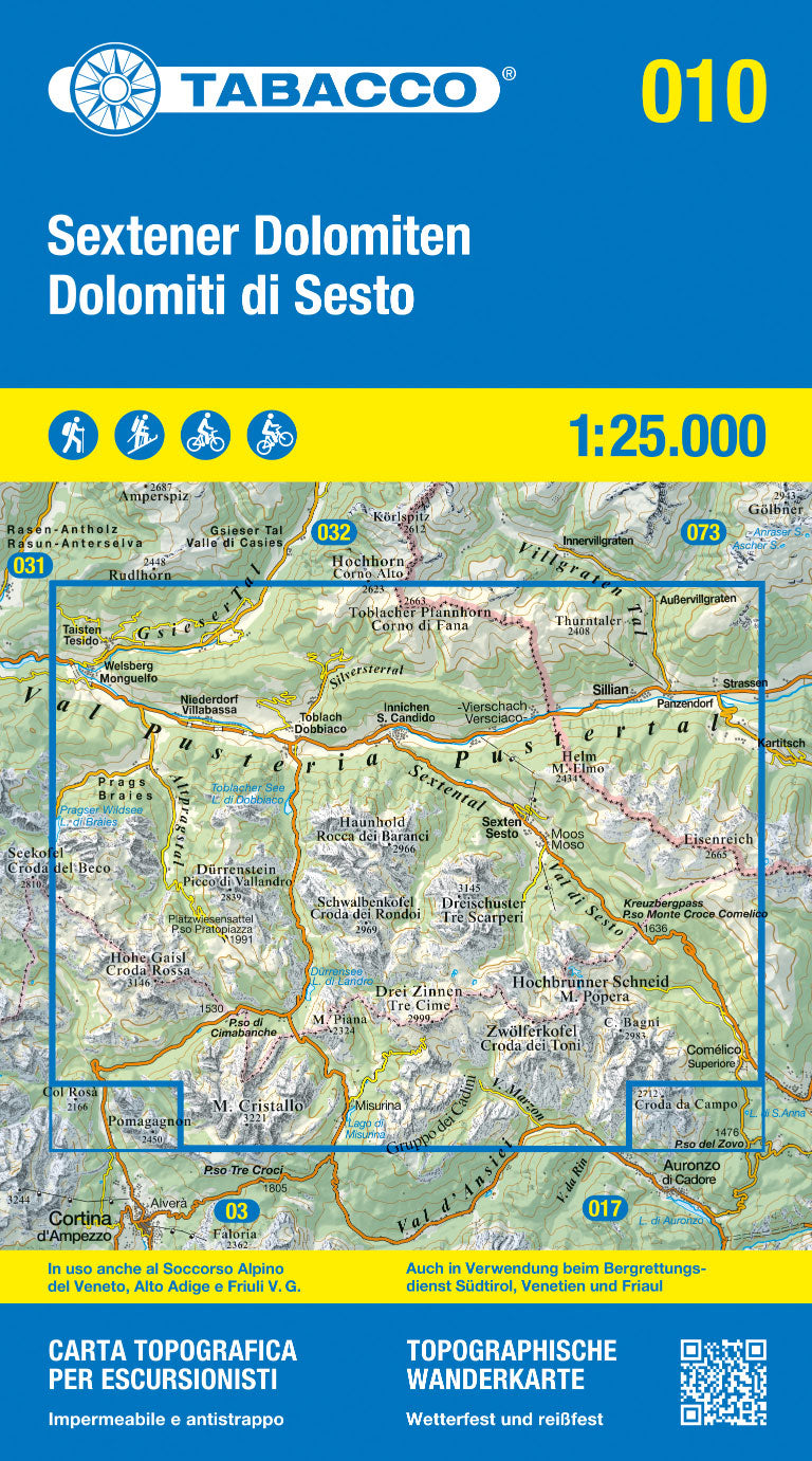 Tabacco Wanderkarten 1:25.000 (Alpen, Südtirol, Dolomiten)