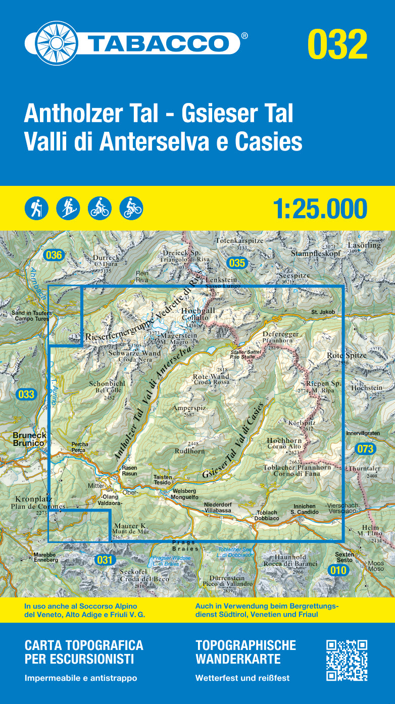 Tabacco Wanderkarten 1:25.000 (Alpen, Südtirol, Dolomiten)