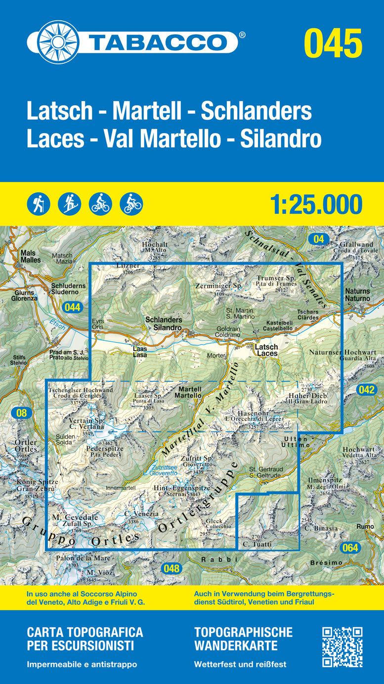 Tabacco Wanderkarten 1:25.000 (Alpen, Südtirol, Dolomiten)