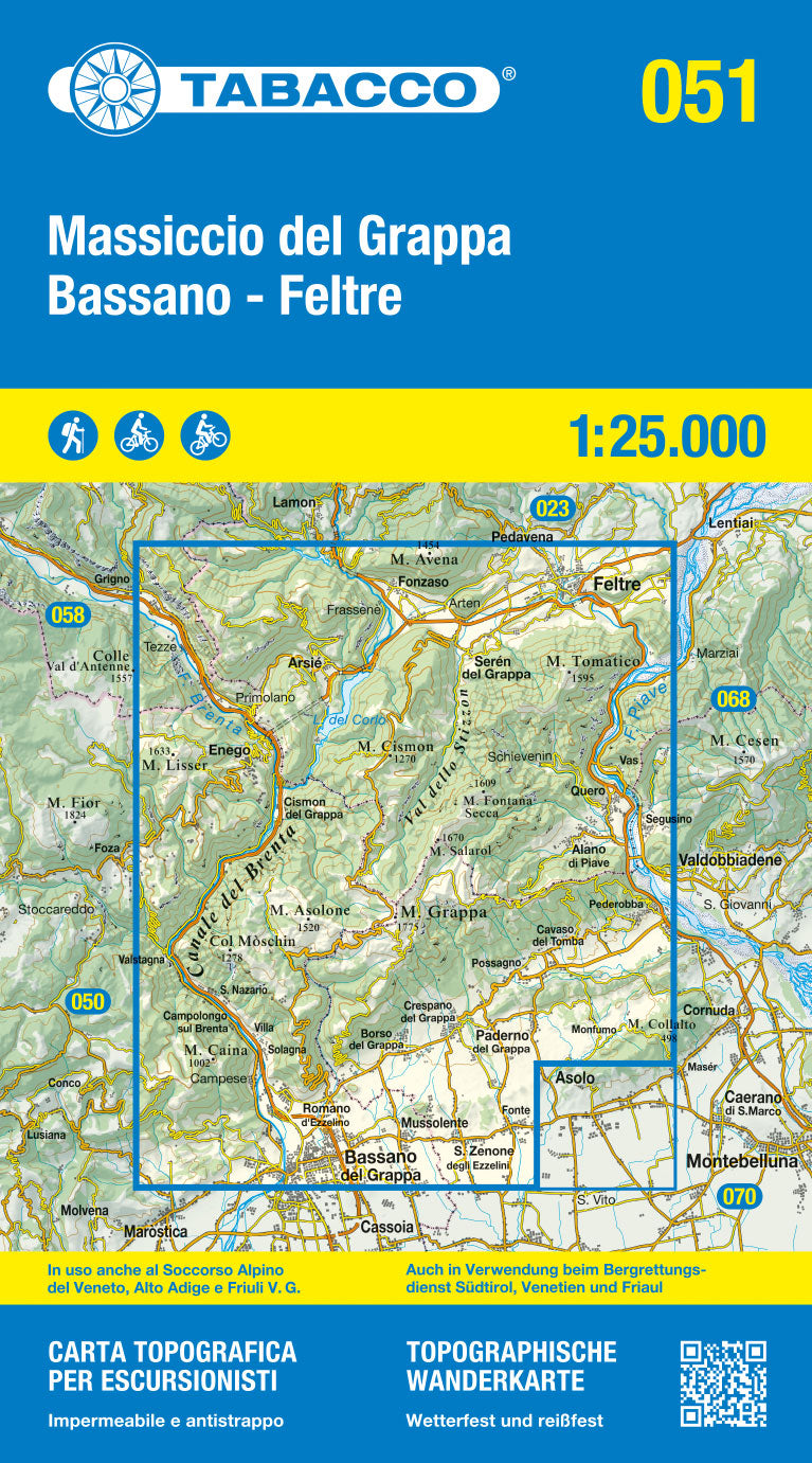 Tabacco Wanderkarten 1:25.000 (Alpen, Südtirol, Dolomiten)