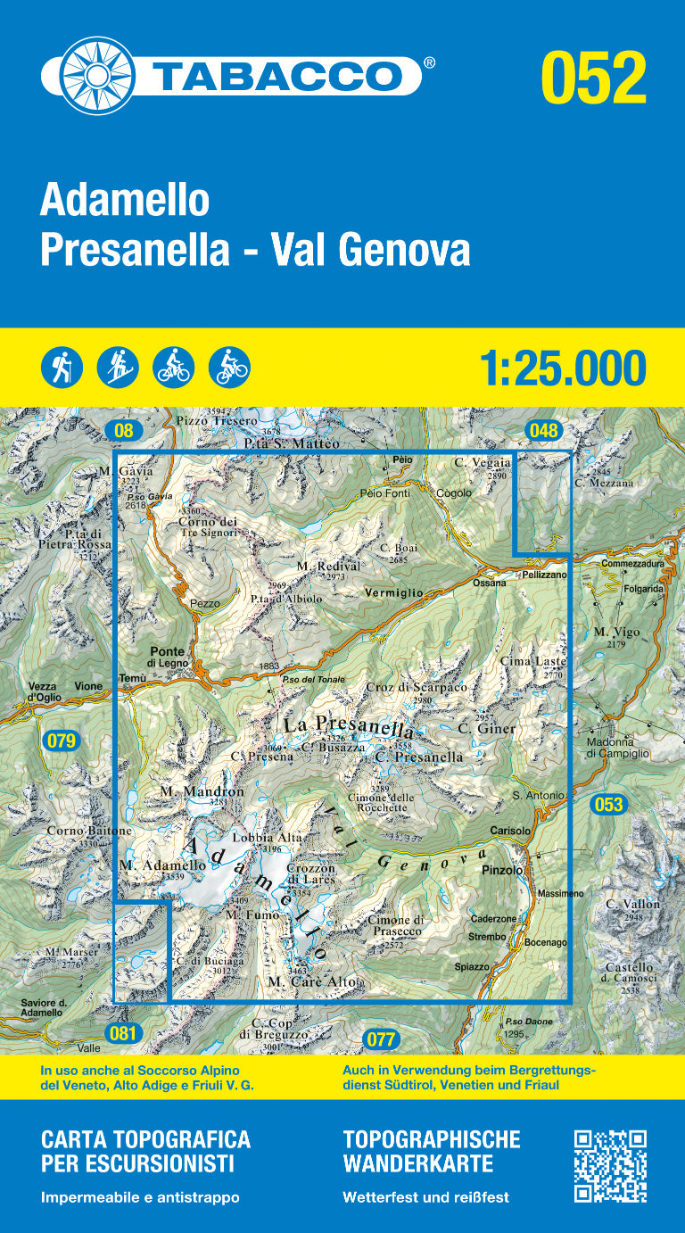 Tabacco Wanderkarten 1:25.000 (Alpen, Südtirol, Dolomiten)