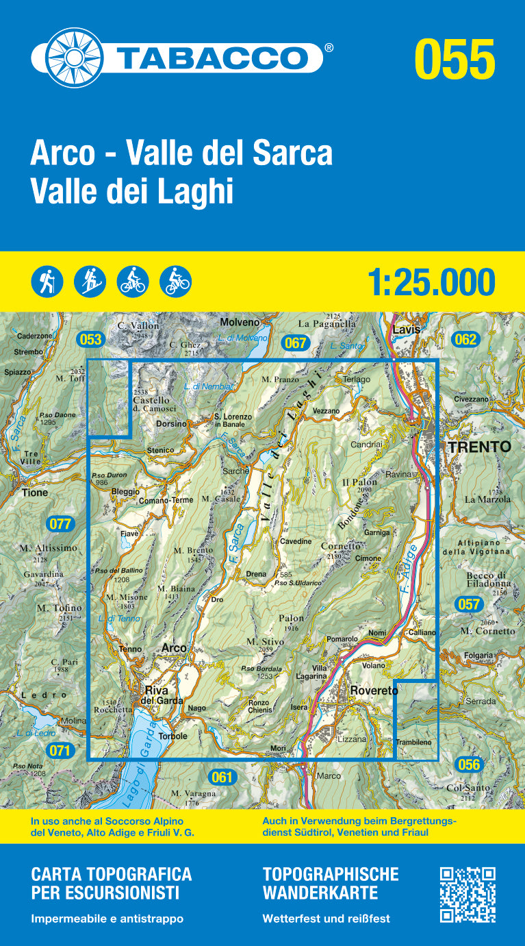 Tabacco Wanderkarten 1:25.000 (Alpen, Südtirol, Dolomiten)