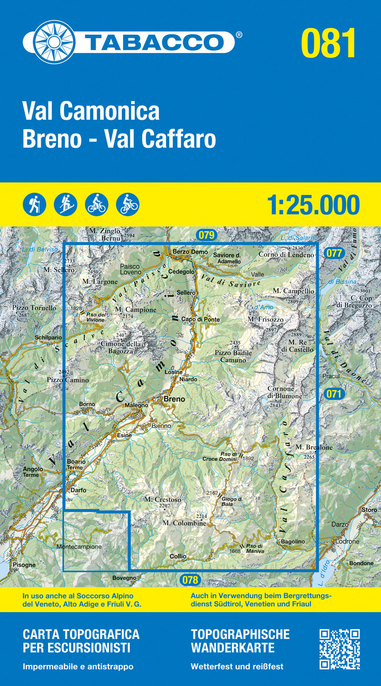 Tabacco Wanderkarten 1:25.000 (Alpen, Südtirol, Dolomiten)