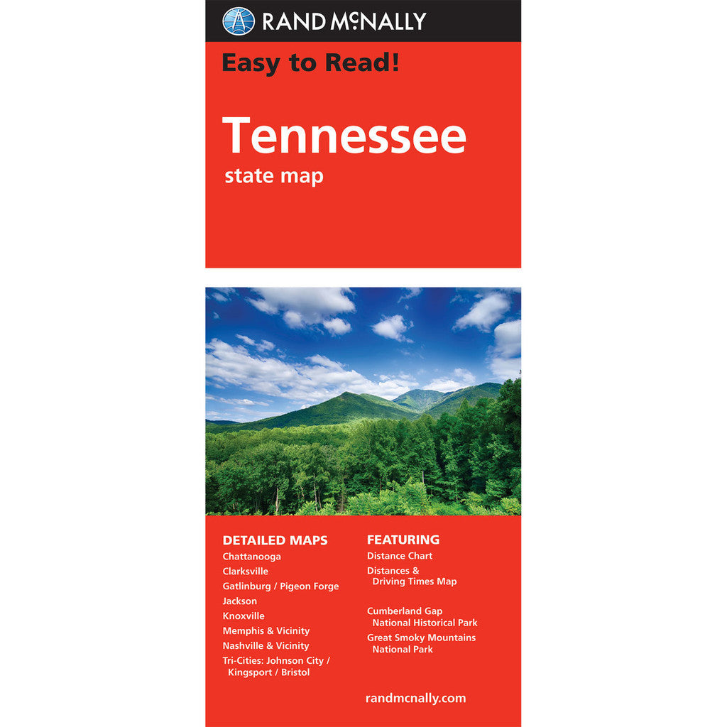 Tennessee State Map - Straßenkarte Rand McNally