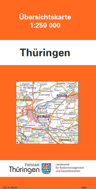 Übersichtskarte Thüringen 1:250 000