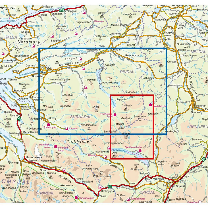 Trollheimen Nord 1:50.000 - Turkart