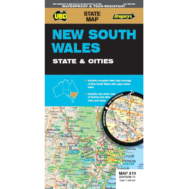 New South Wales State & Cities Map