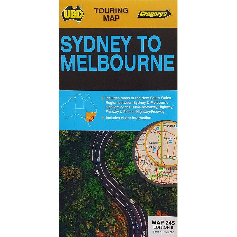 Sydney to Melbourne Touring Map