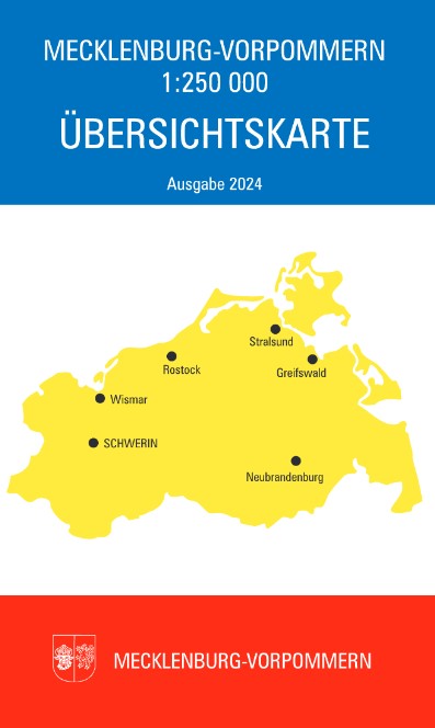 Übersichtskarte Mecklenburg-Vorpommern 1:250 000