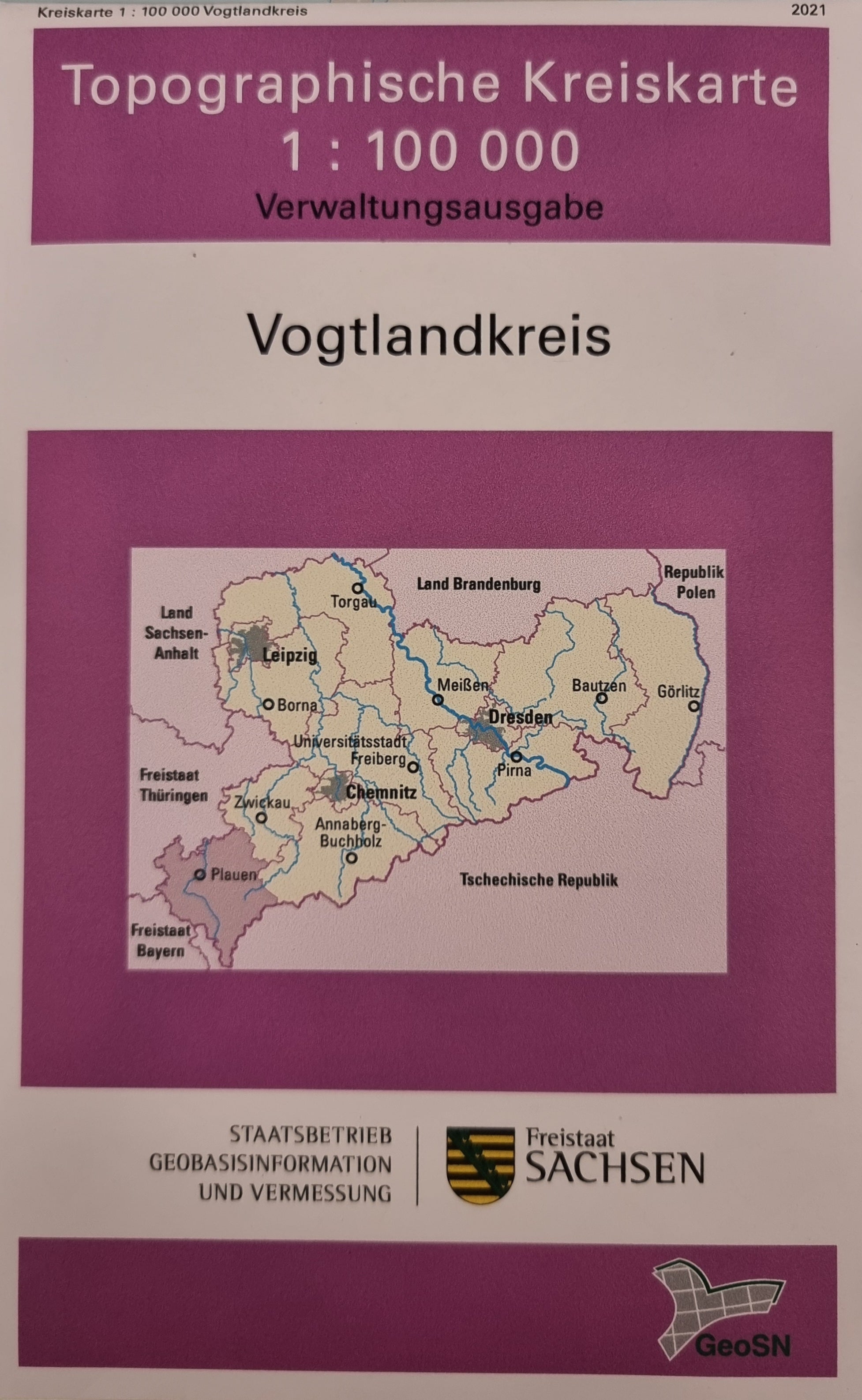 Kreiskarten Sachsen 1 : 100 000