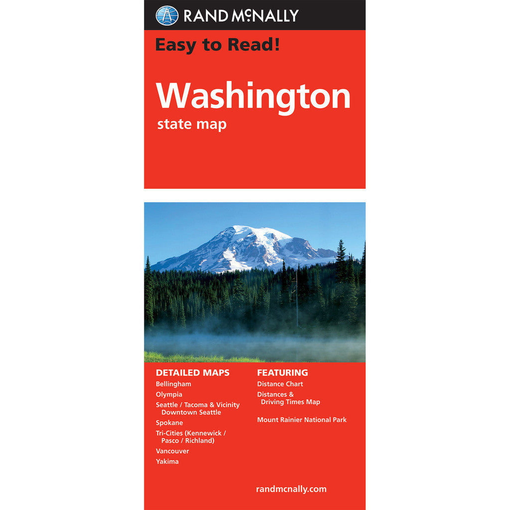 Washington State Map - Straßenkarte Rand McNally