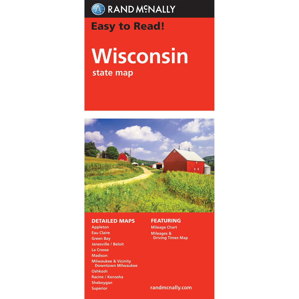 Wisconsin State Map - Straßenkarte Rand McNally
