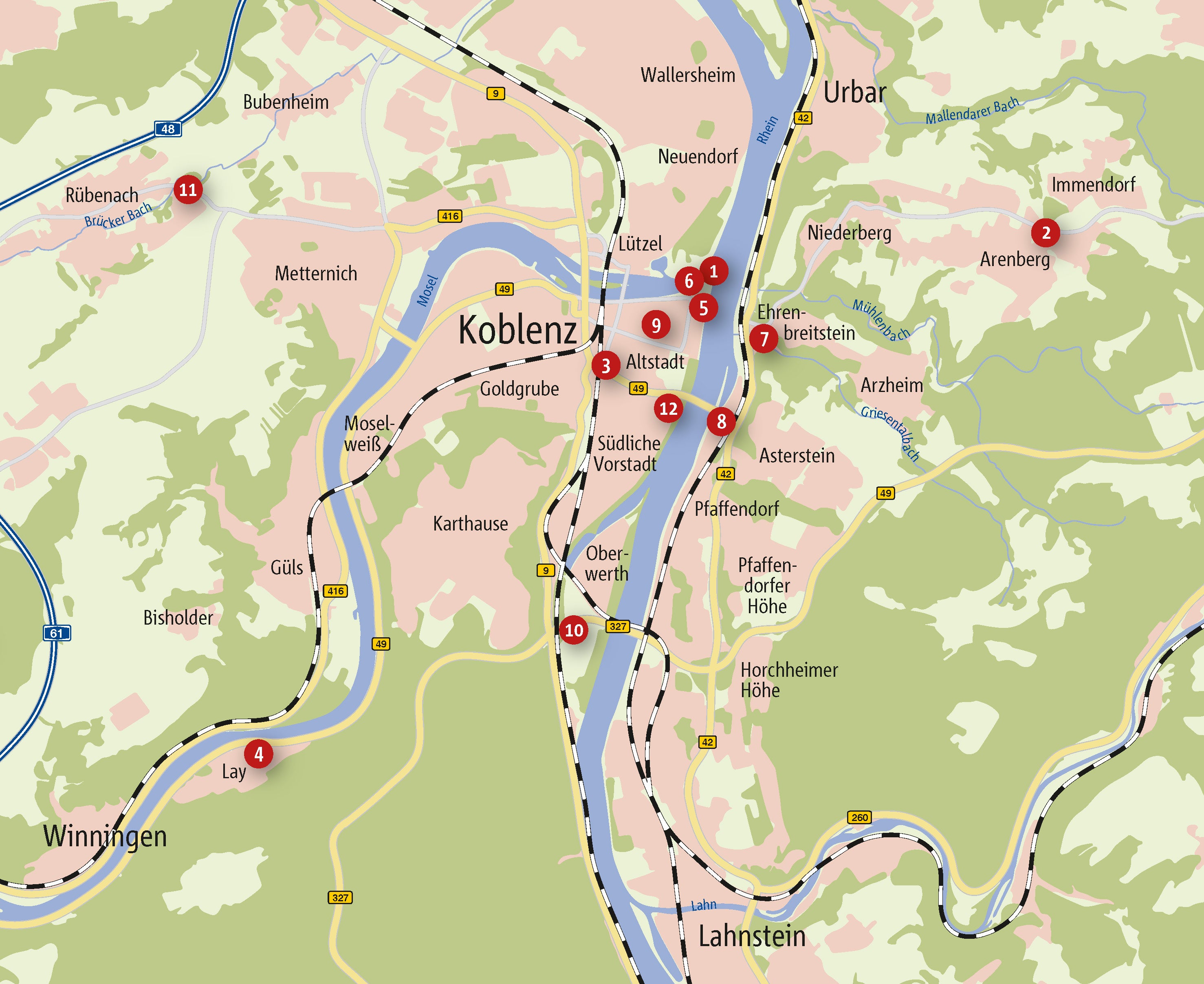 Zu Fuß durch Koblenz