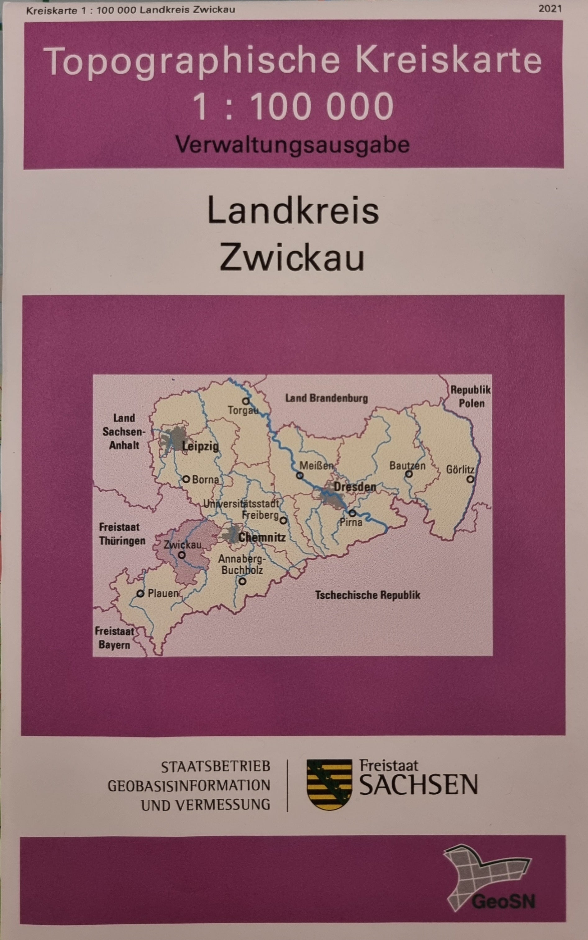 Kreiskarten Sachsen 1 : 100 000