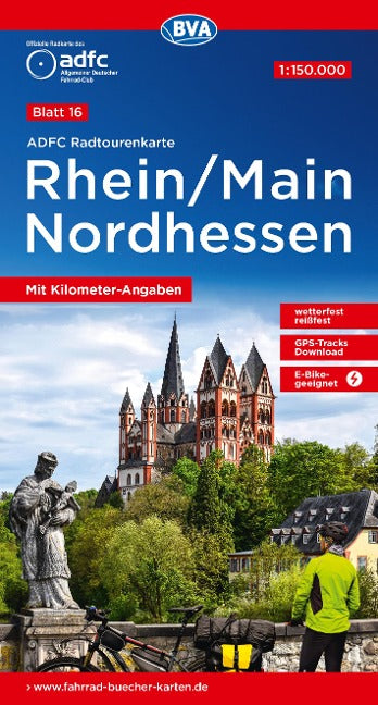 ADFC-Radtourenkarte 16 Rhein/Main Nordhessen 1:150.000