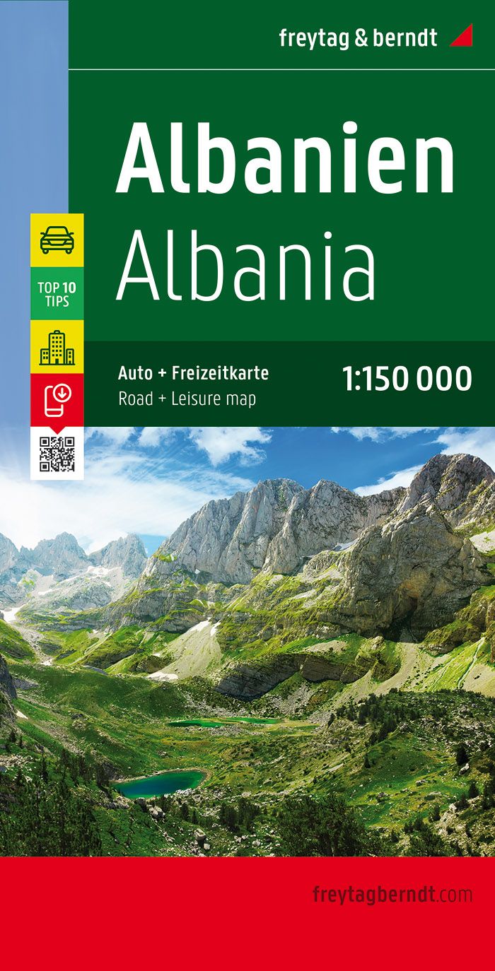 Albanien, Straßen- und Freizeitkarte - 1:150.000 Freytag & Berndt