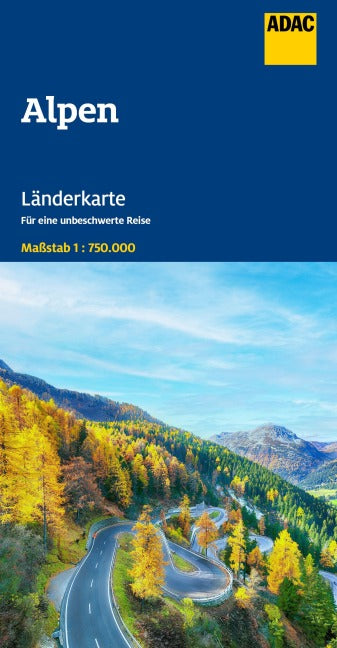 Alpen 1:750.000 - ADAC Länderkarte