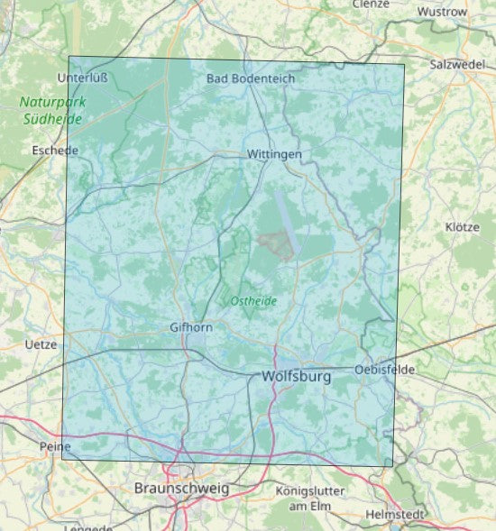 Radwanderkarte Südheide Gifhorn - 1:75.000