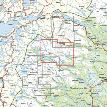 Kungsleden: Nikkaluokta, Ritsem & Vakkotavare 1:50.000