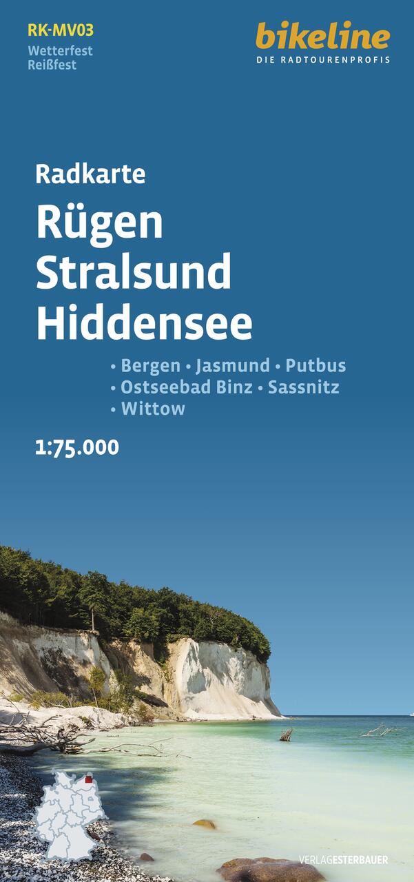 Rügen, Stralsund, Hiddensee (RK-MV03) 1:75.000 - Bikeline Fahrradkarte