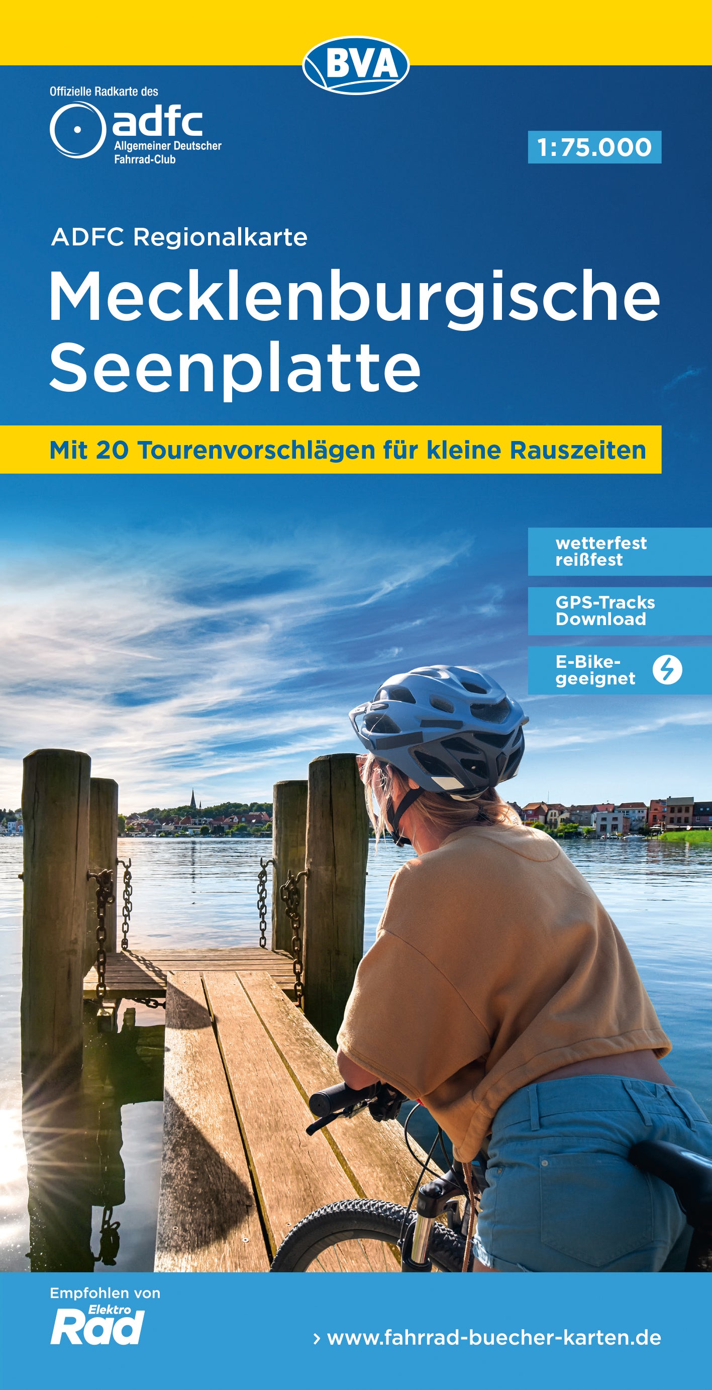 Mecklenburgische Seenplatte - ADFC Regionalkarte