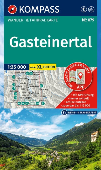 079  Gasteinertal - KOMPASS  1:25.000