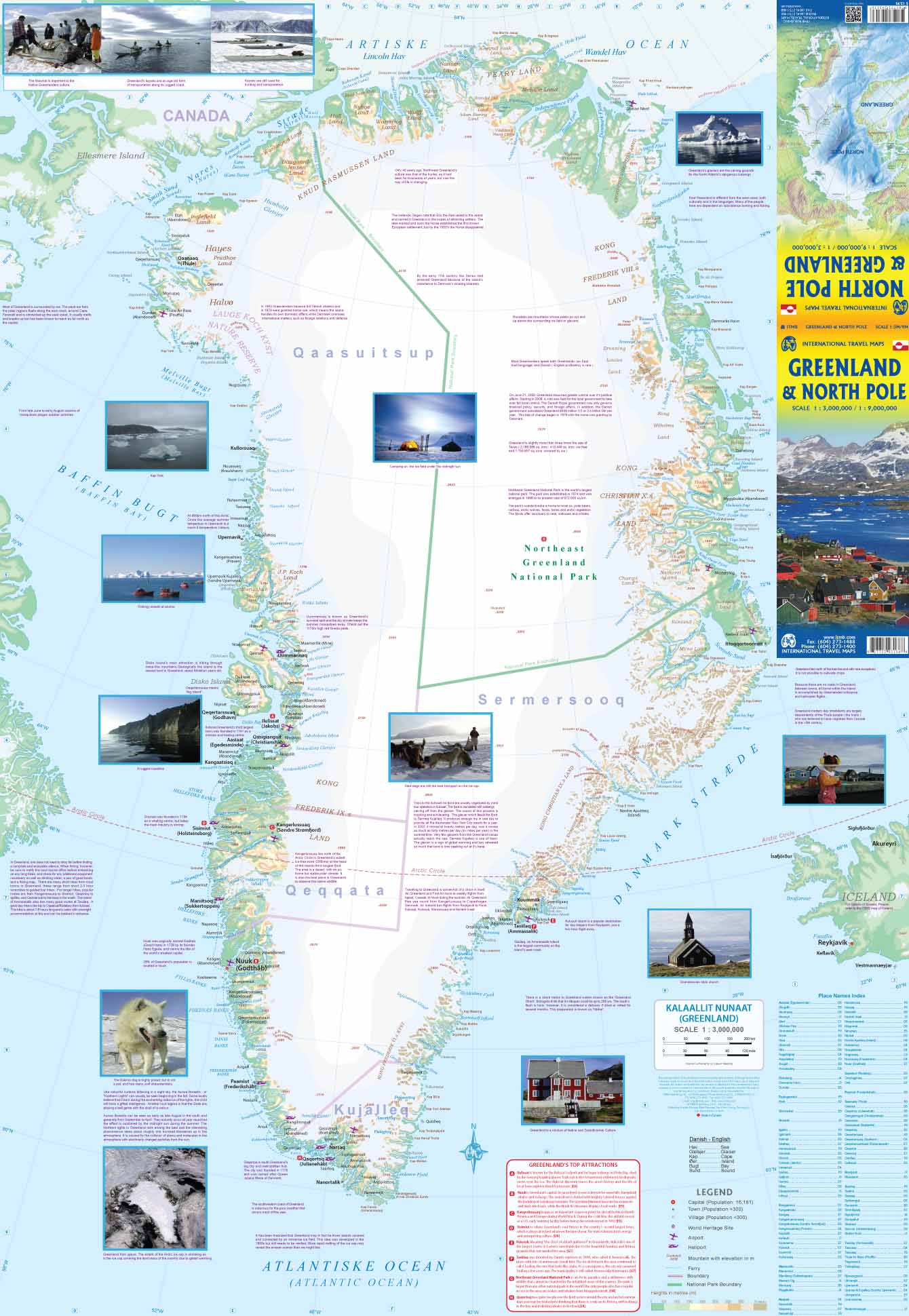Greenland & North Pole - 1:3.000.000 / 1:9.000.000 ITMB