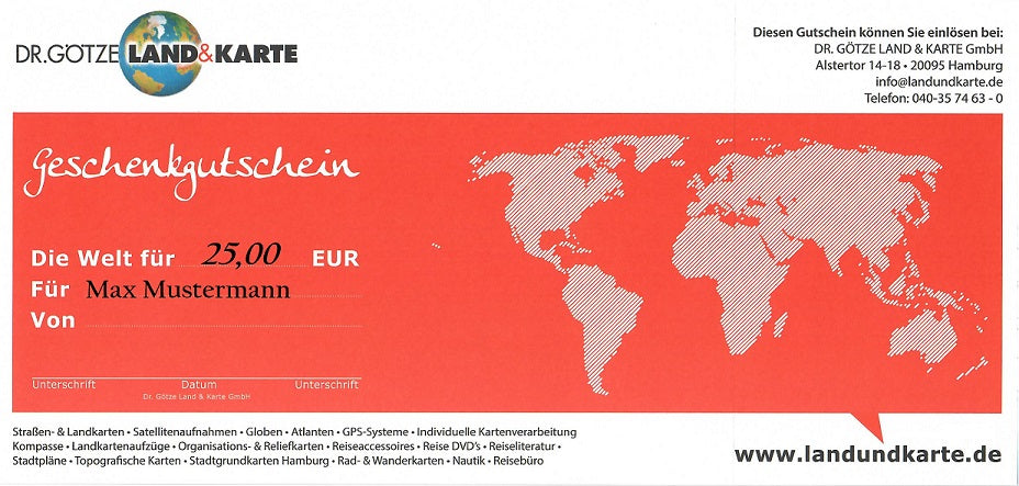 Gutschein für unseren Onlineshop