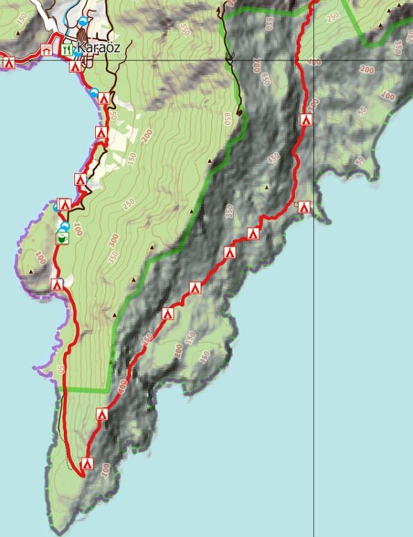 Lykische Küste 3 - Demre - Finike - Lykischer Weg - Topographische Wanderkarte 1:75.000 Türkei (Blatt 7.3)