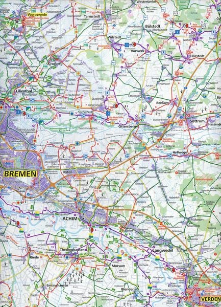 3704 Niedersachsen West 1:125 000 - KOMPASS Radtourenkarte