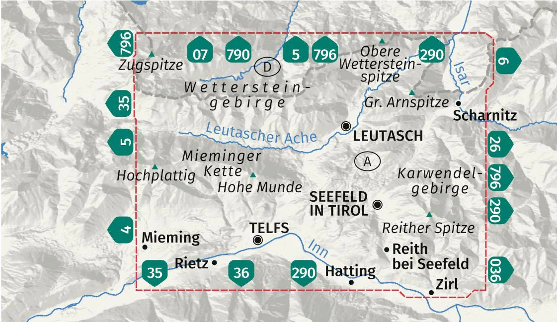 026 Seefeld in Tirol, Leutasch - Kompass Wanderkarte
